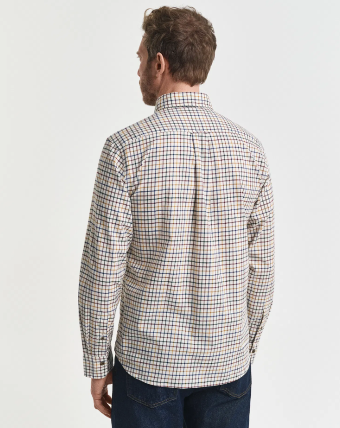 Gant Tattersall-Rutete Twillskjorte Hvit/Rød