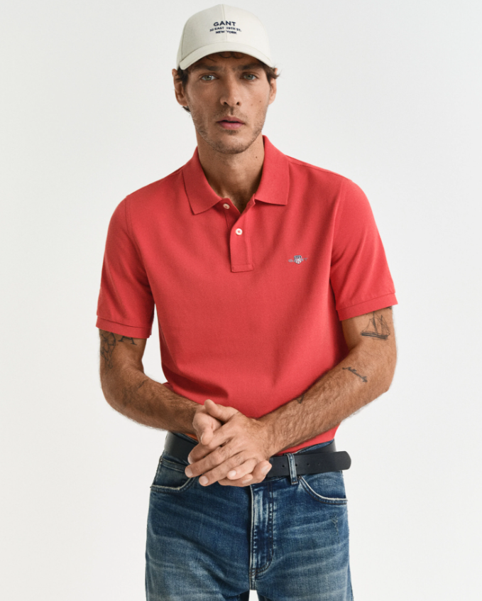 Gant Original Pique Bomull Rød