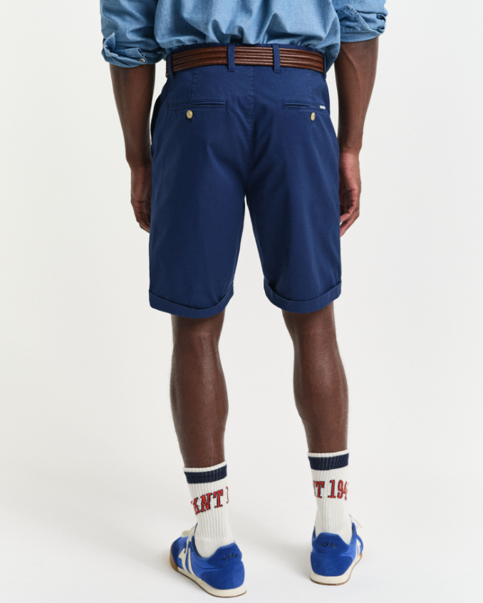 Gant Sunfaded Chino Bomull Shorts Blå