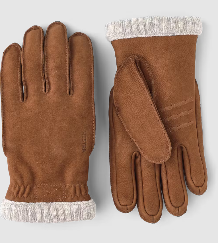 Hestra Joar Nubuck Skinnhanske Brun