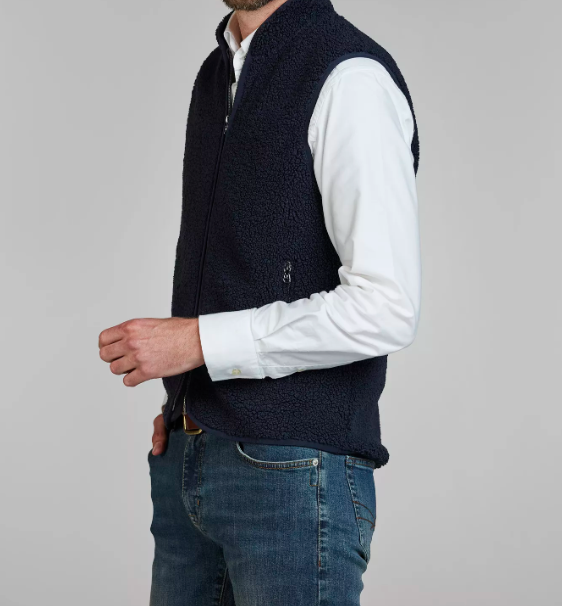 Hansen & Jacob Pile Fleece Vest Marine