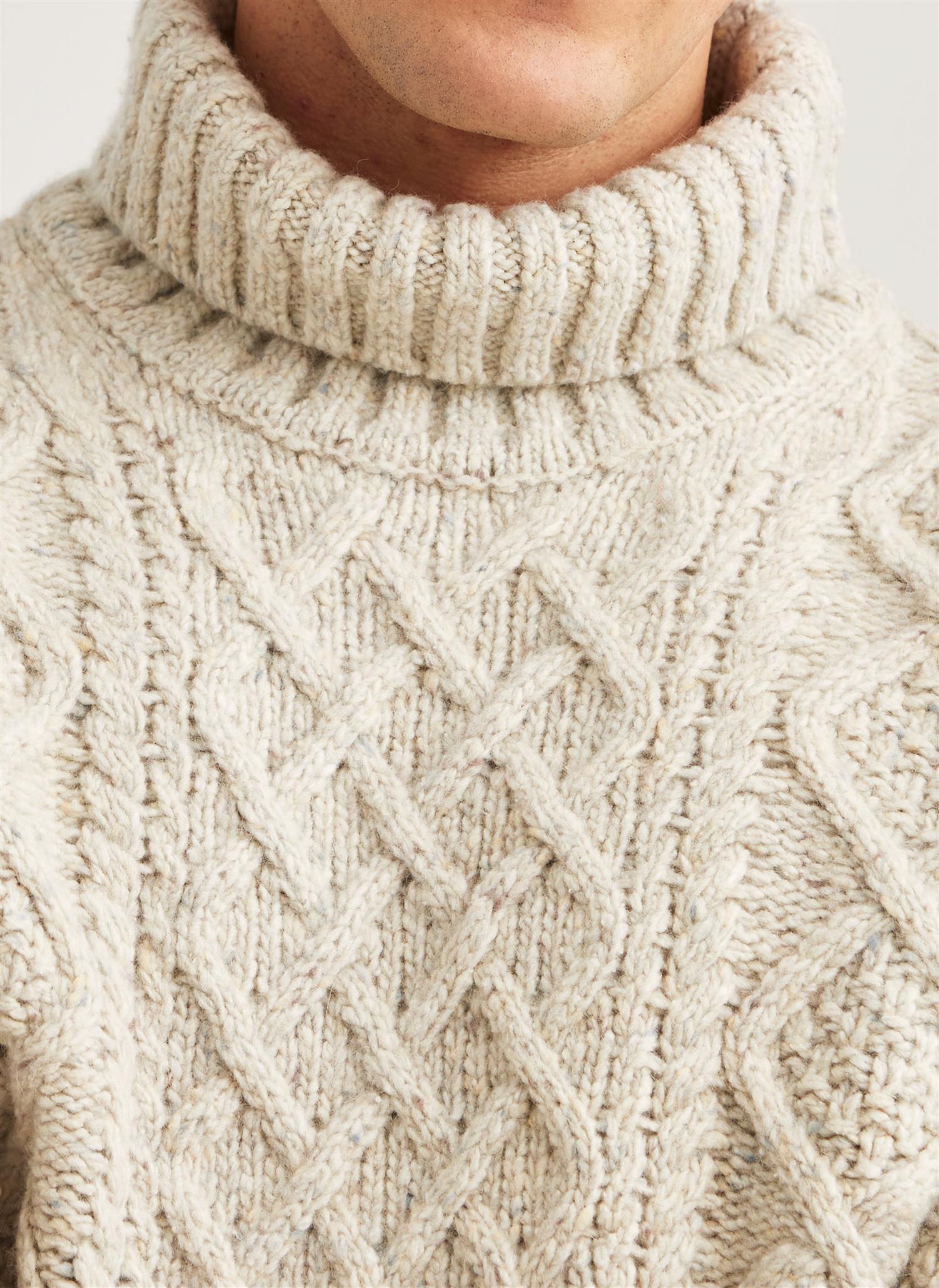 Morris Beauford Flettet Roller Neck Off-White