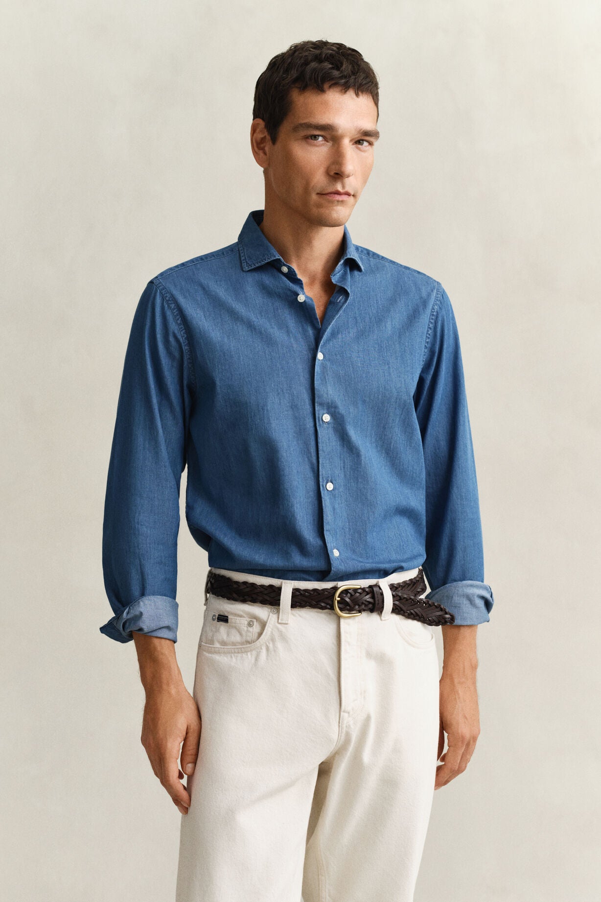 Gant Indigo Twill Skjorte Blå