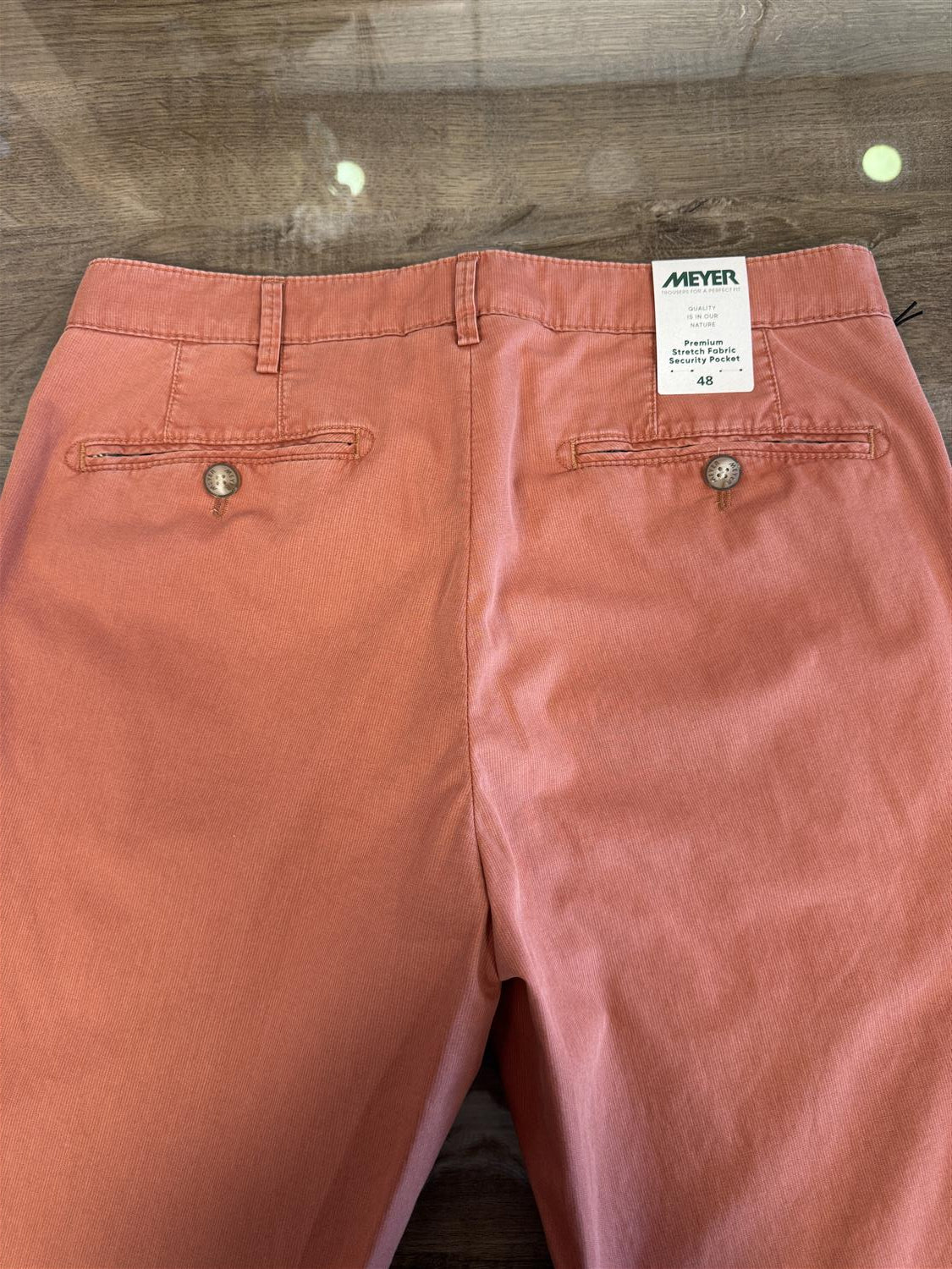 Meyer Chinos Bonn Bomull Fersken