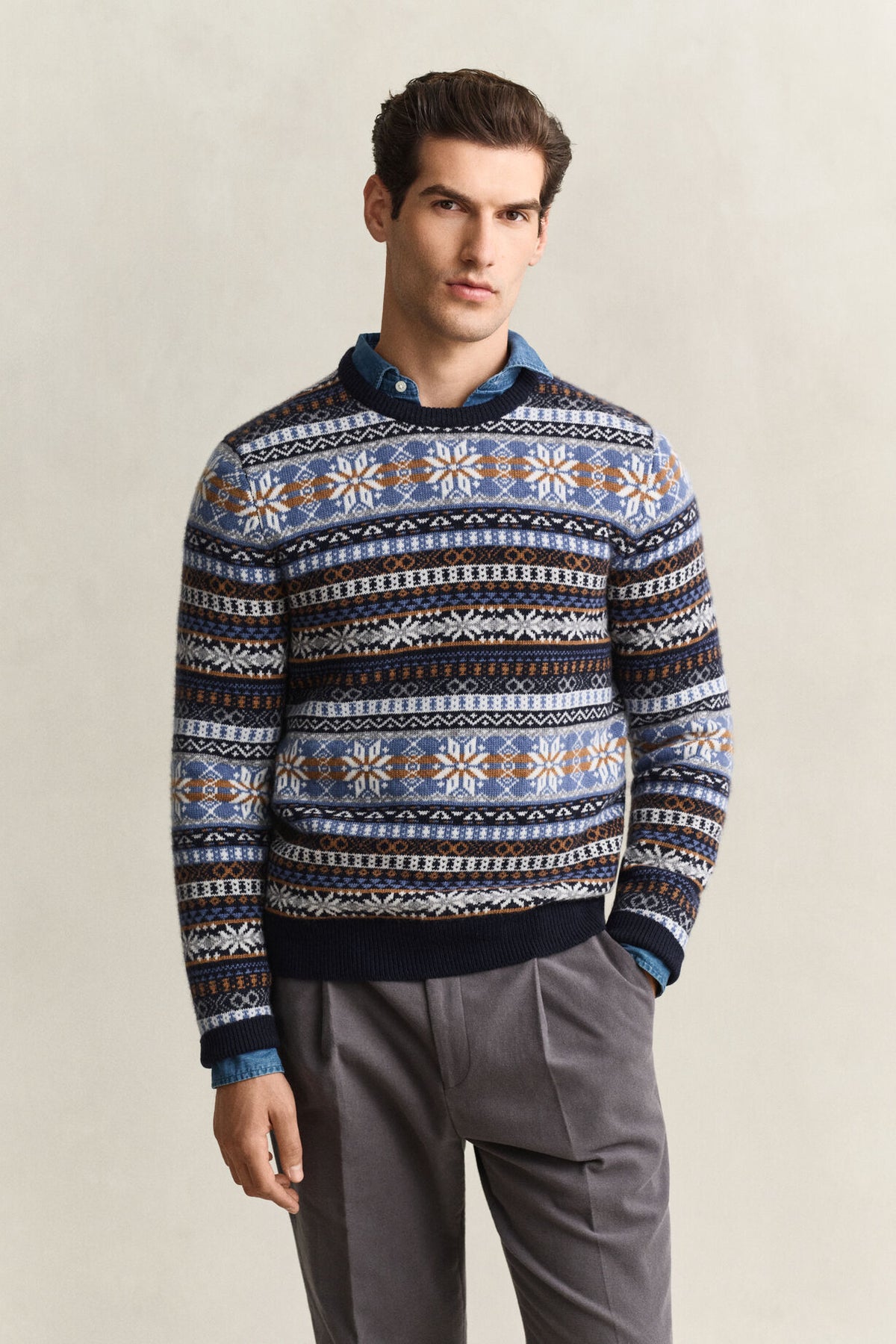 Gant Fair Isle Genser Mønster Blå