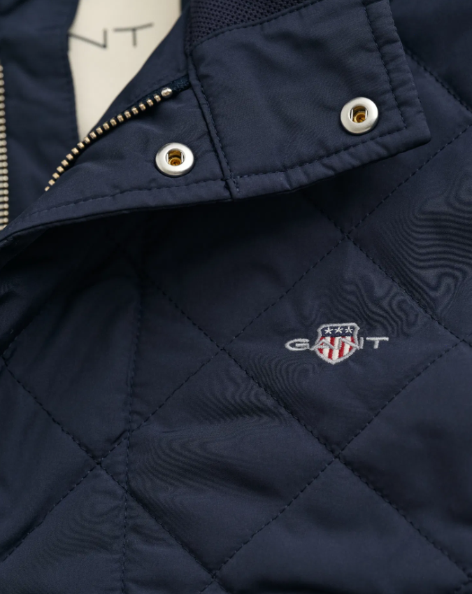 Gant Quilted Windcheater Ytterjakke Marine
