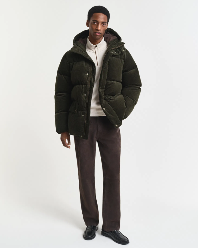 Gant Sacker Rib Half Zip Bomull Kremfarget