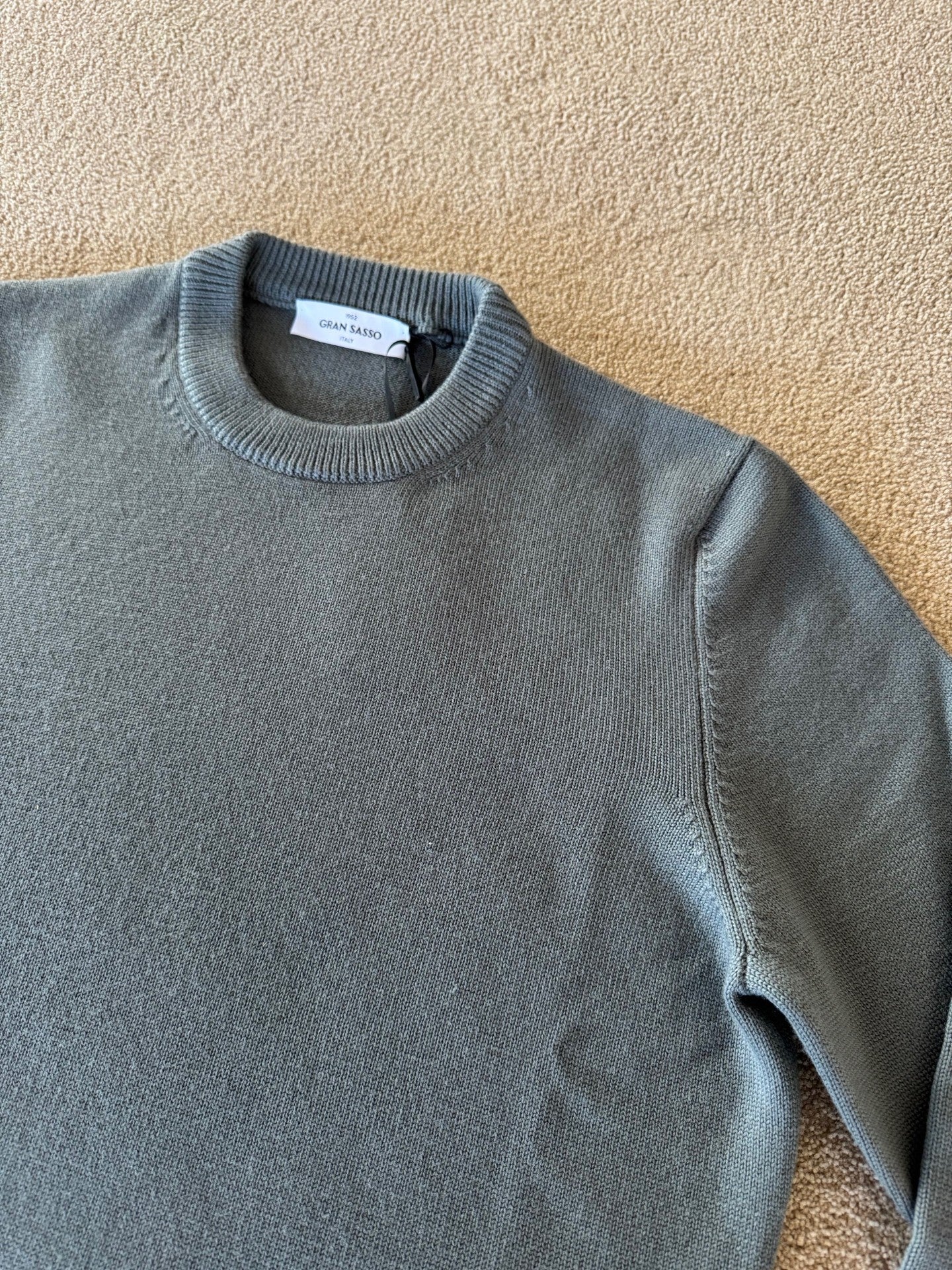 Gran Sasso Crewneck Merinoull Grønn