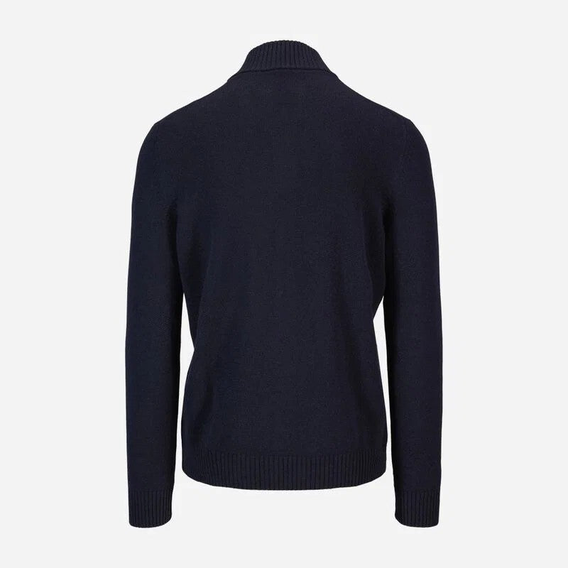 Gran Sasso Full-Zip Cardigan Merino/Kashmir Marine