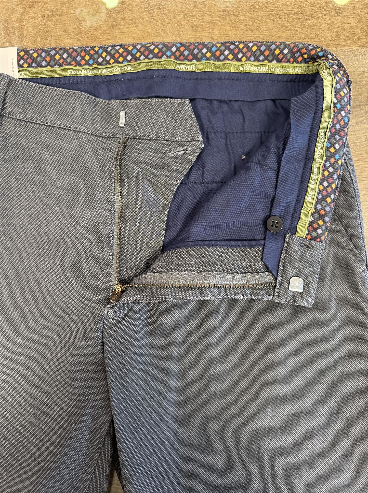 Meyer Chinos Rio Bomull Grå M/Tekstur