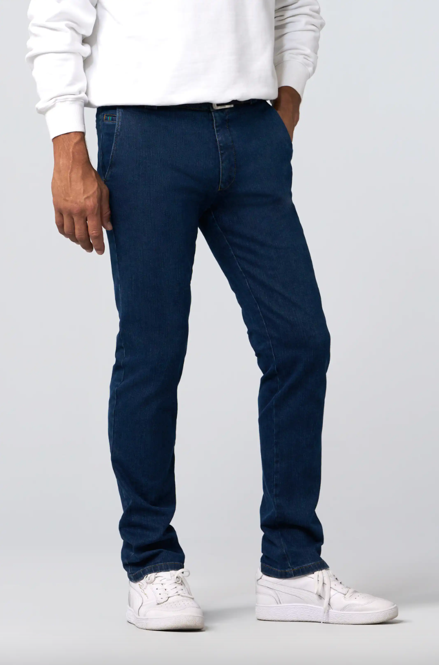 Meyer Chino Roma Denim Blå