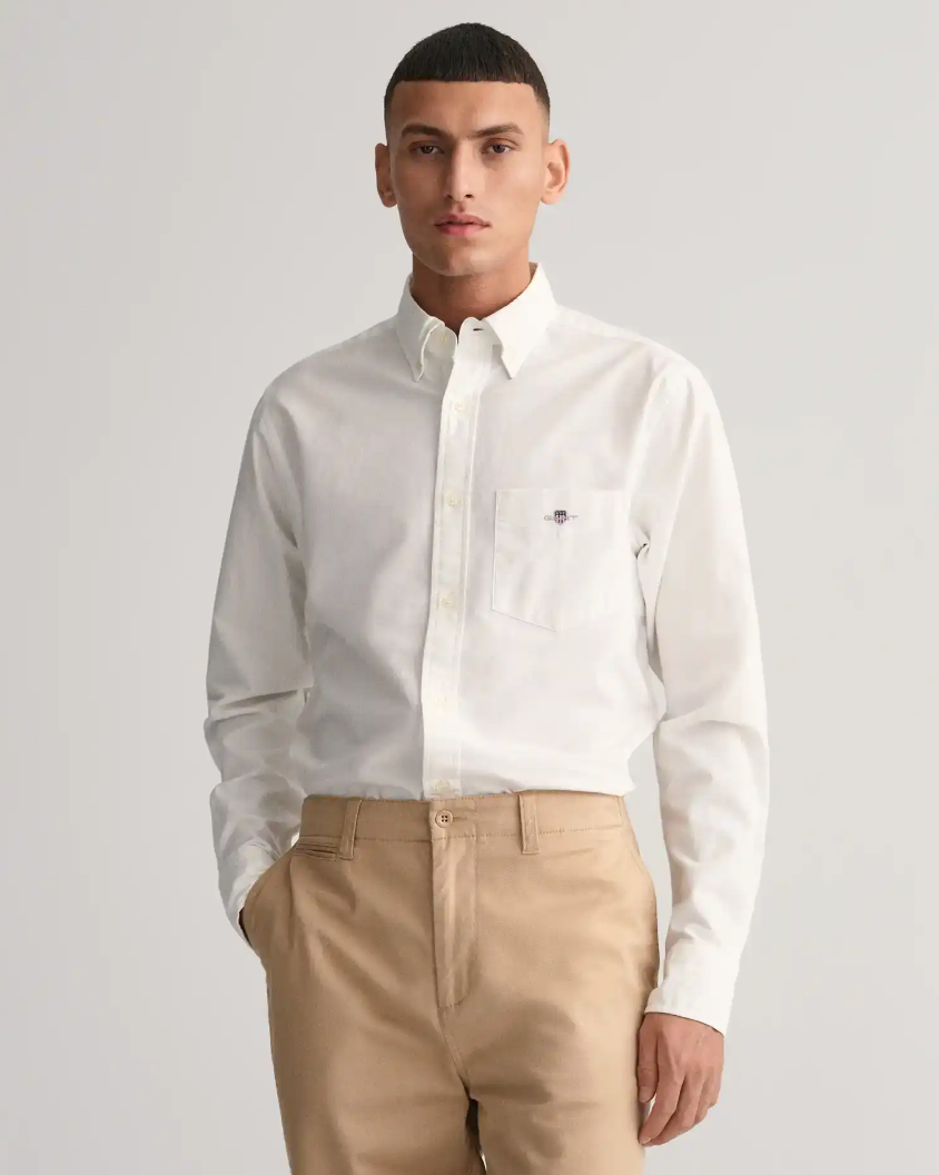 Gant Skjorte Oxford Hvit herre