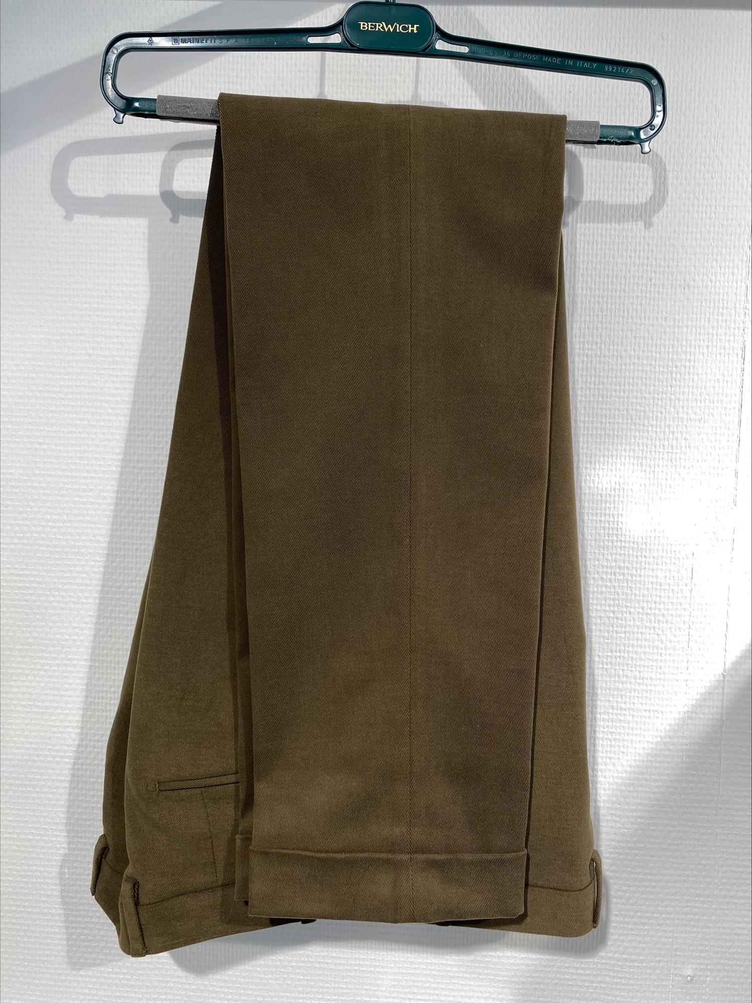 Berwich Chinos VulcanoZ Bomull Grønn nederste del av buksen