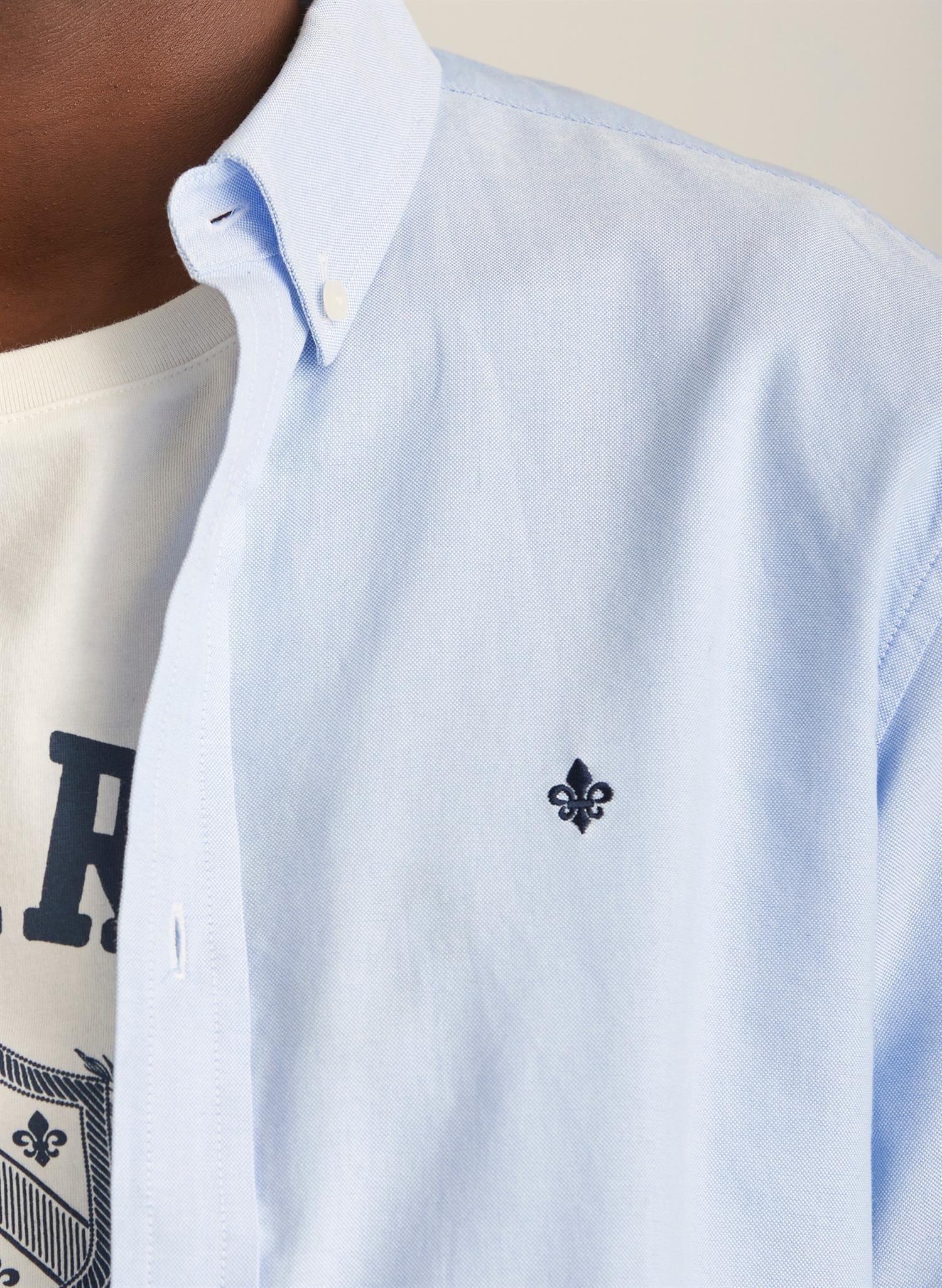 Morris Skjorte Oxford Button Down Lyseblå