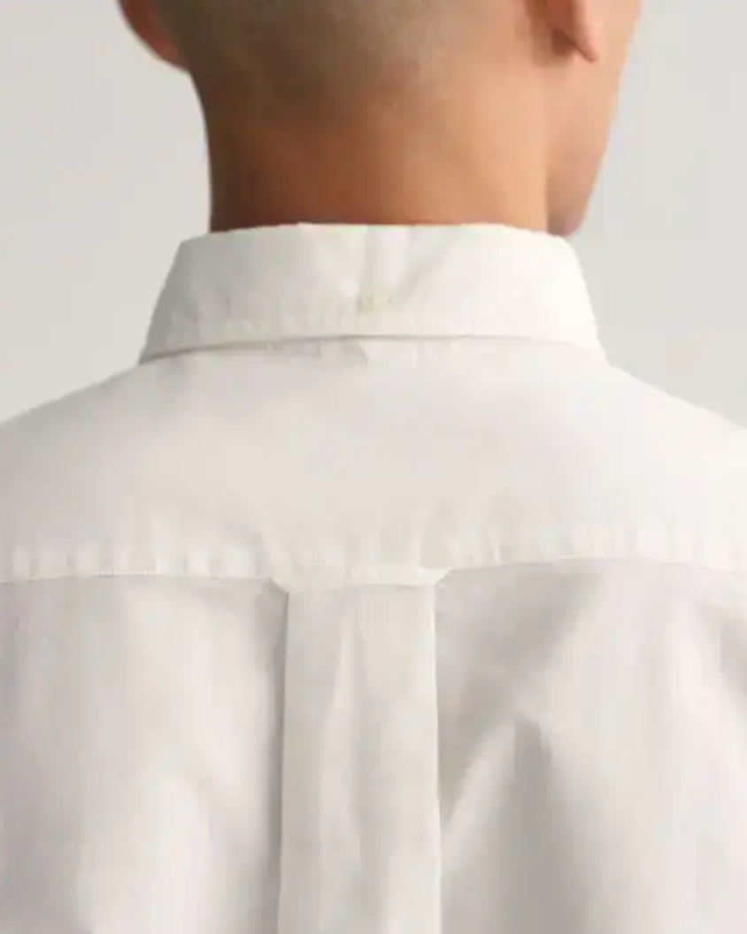 Gant Skjorte Oxford Hvit herre krage bak