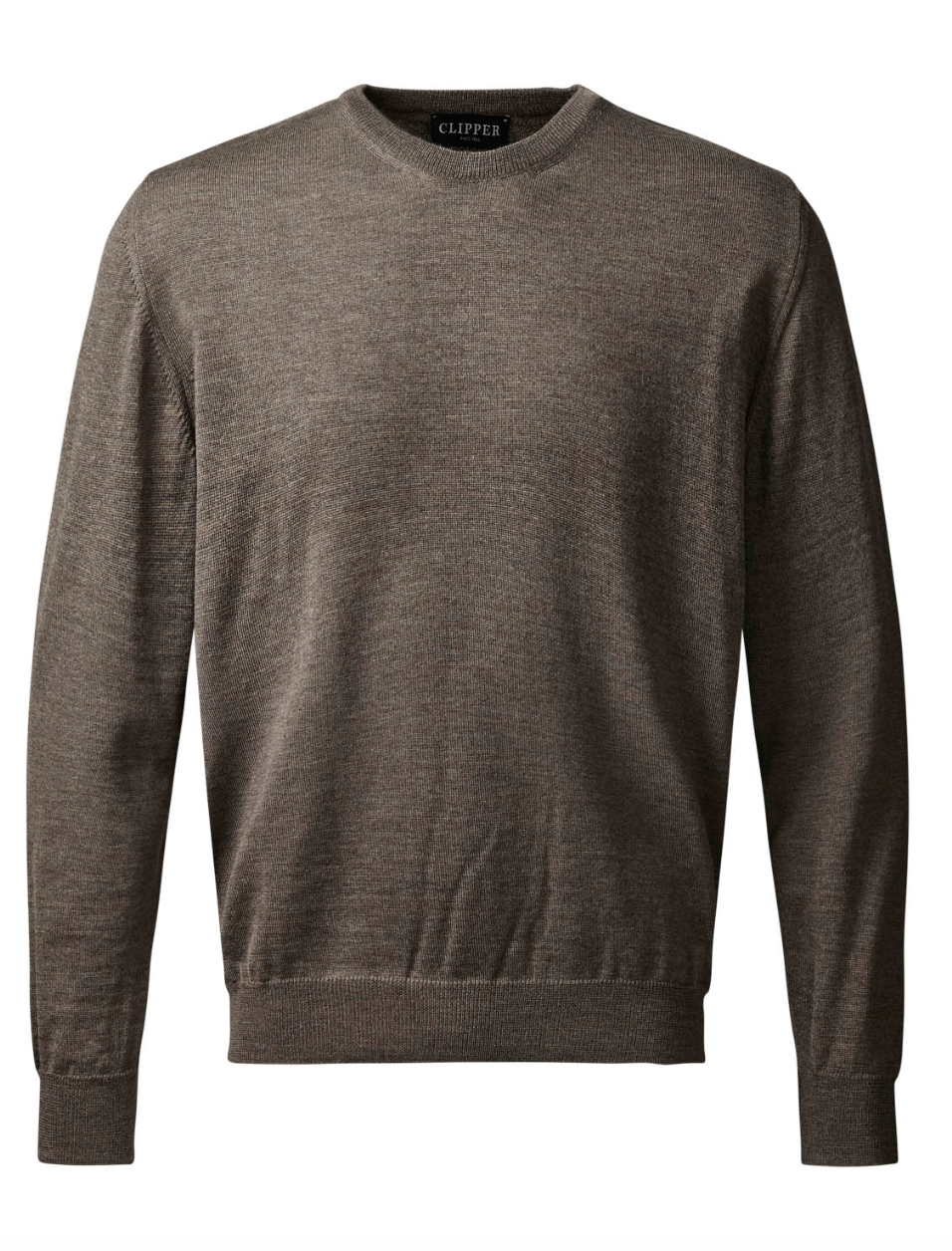 Clipper Merinoull Genser Rund Hals Beige