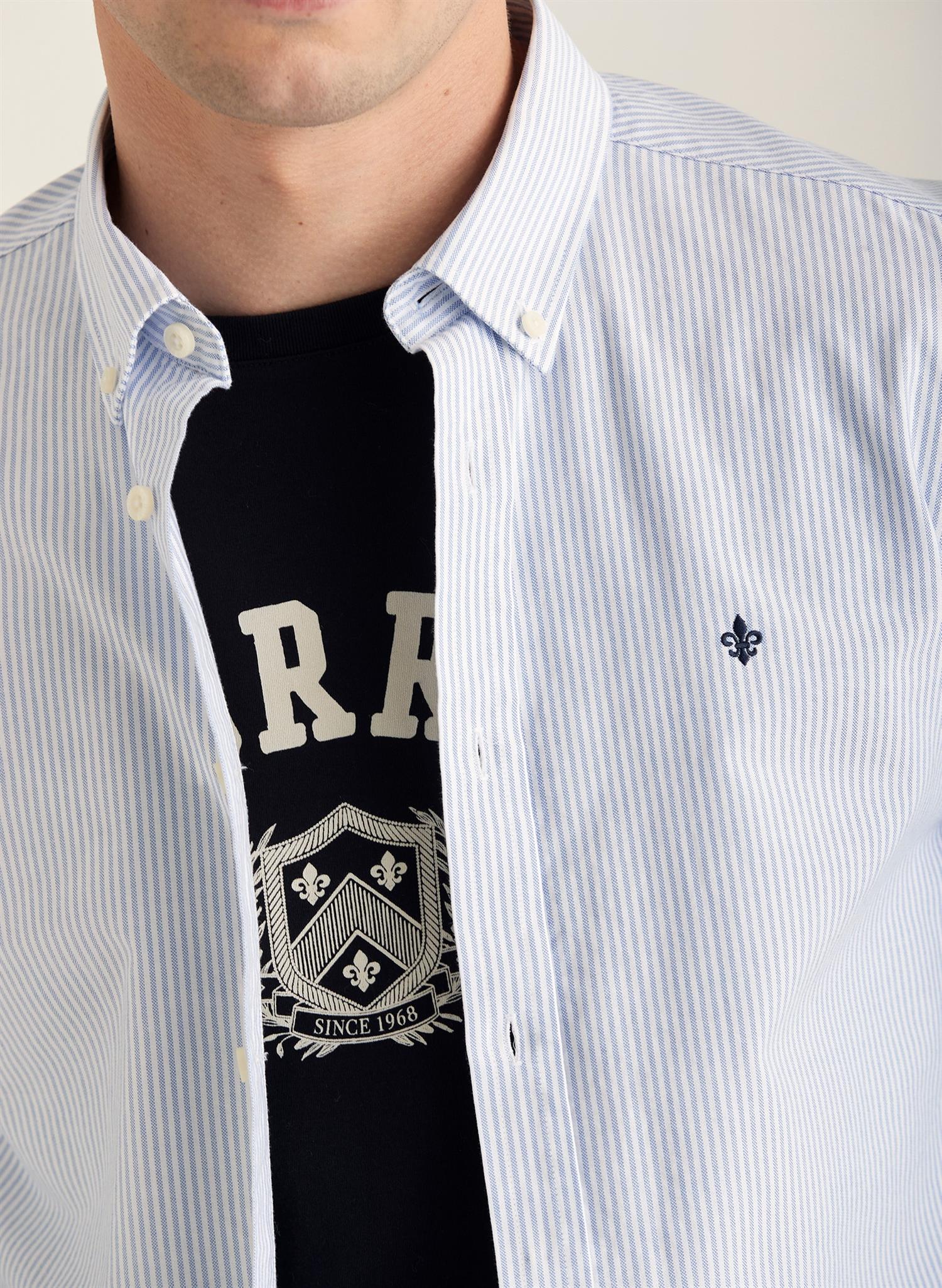 Morris Skjorte Oxford Button Down Striper