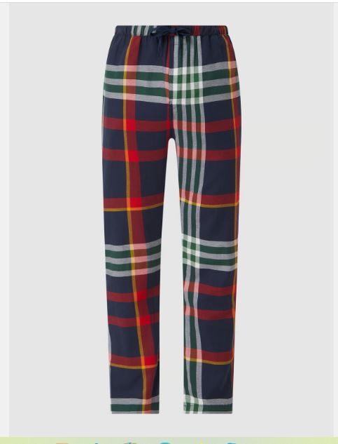 Gant Pysjamas Bukse Flanell Ruter Rød