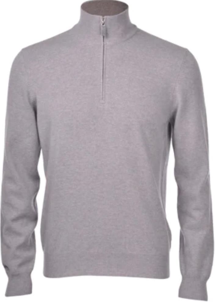 Gran Sasso Half Zip Ull Kashmir Lysegrå