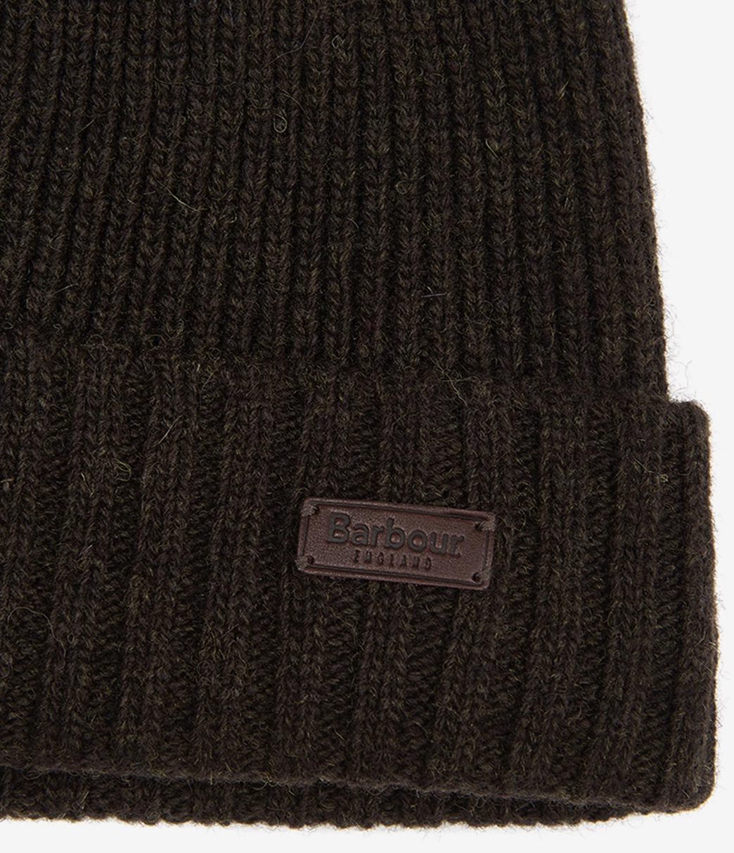 Barbour Lue Ull Olivengrønn skinnmerke