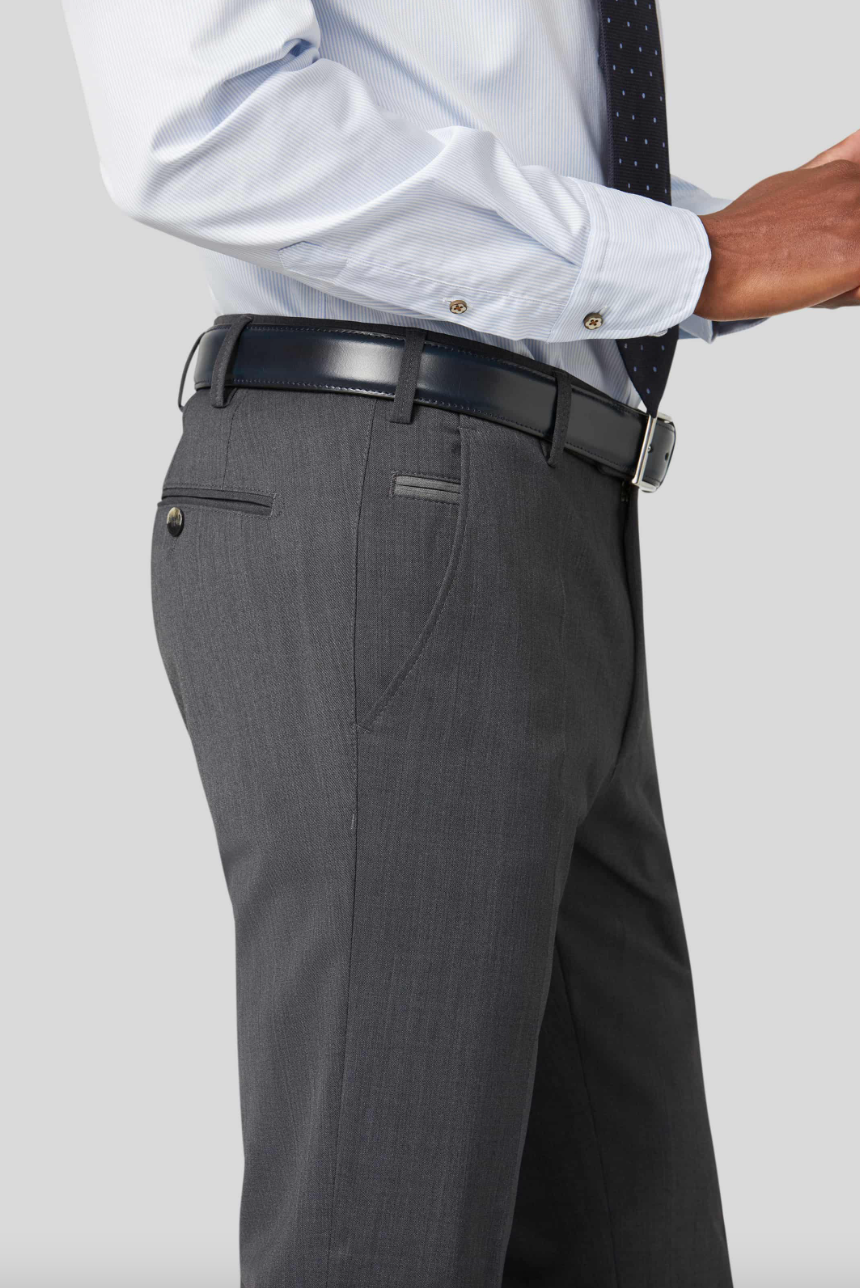 Meyer Dressbukse Bonn Mellomgrå fra siden