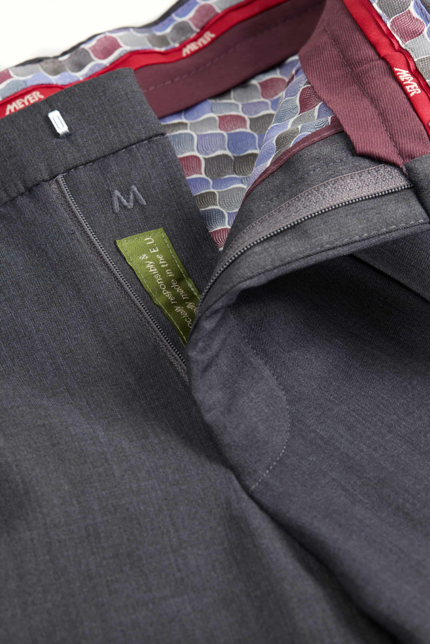 Meyer Dressbukse Bonn Mellomgrå gylf