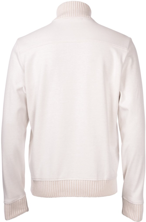 Gran Sasso Herre Jakke M/Knapp Bomull Offwhite bakfra