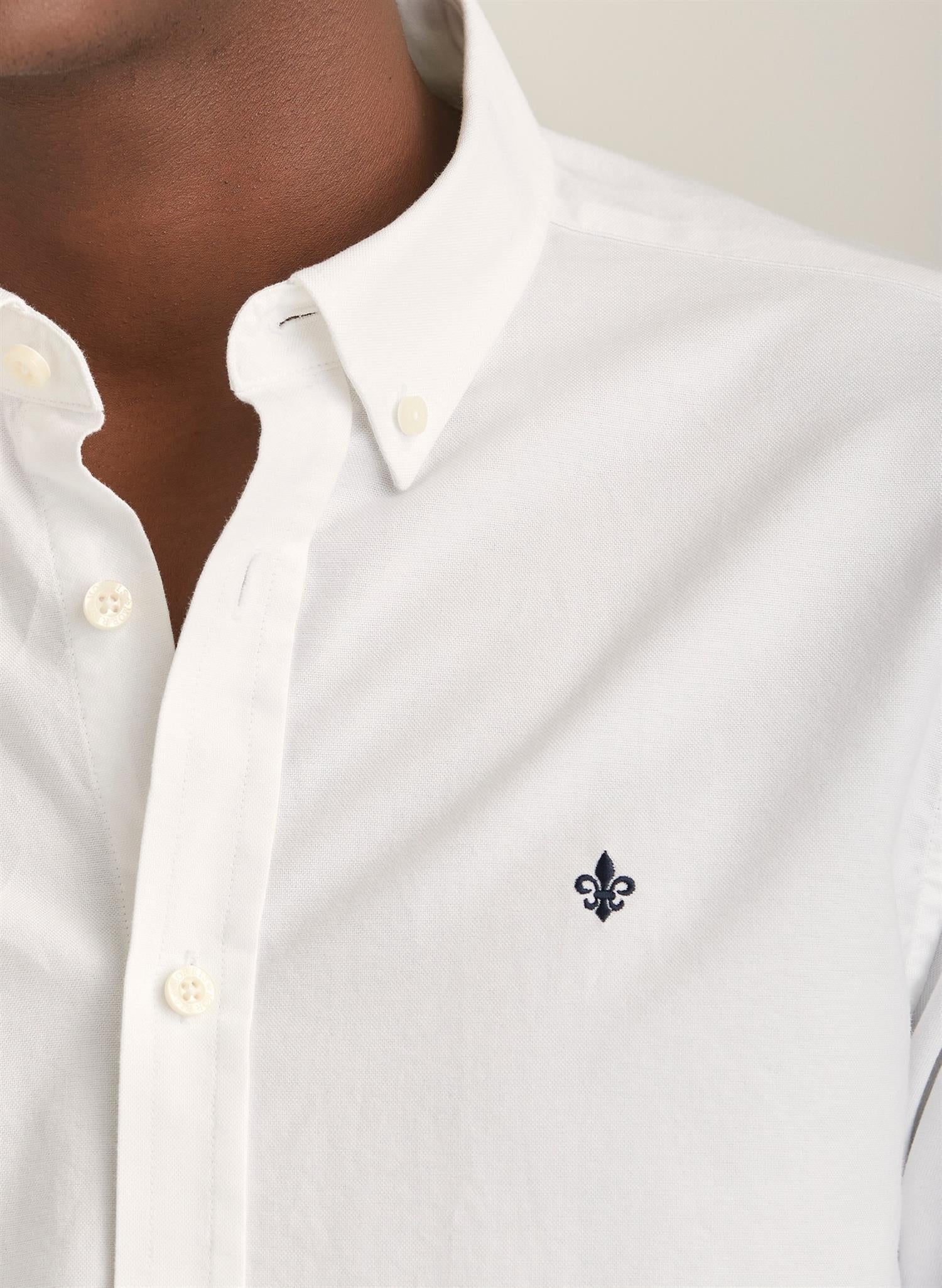 Morris Skjorte Oxford Button Down Hvit