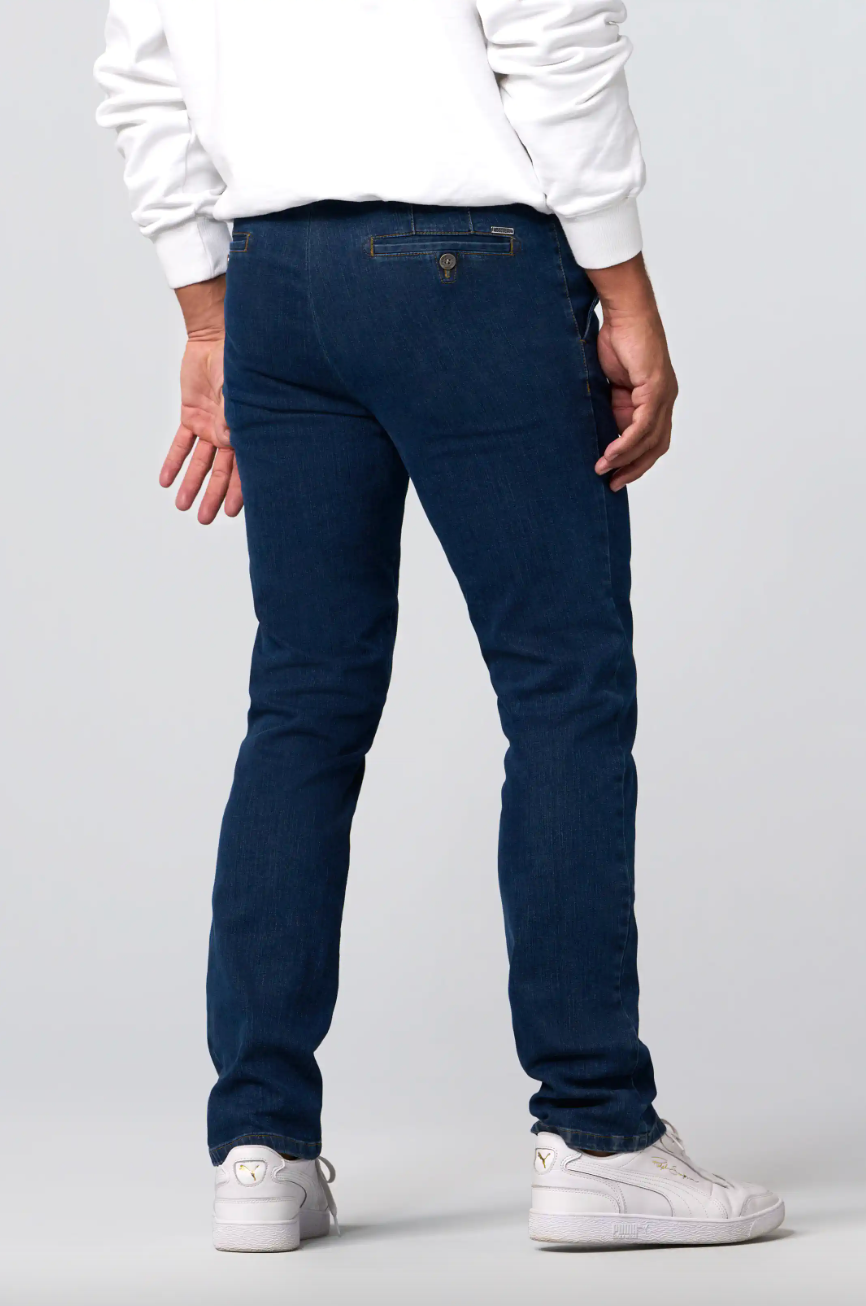 Meyer Chino Roma Denim Blå