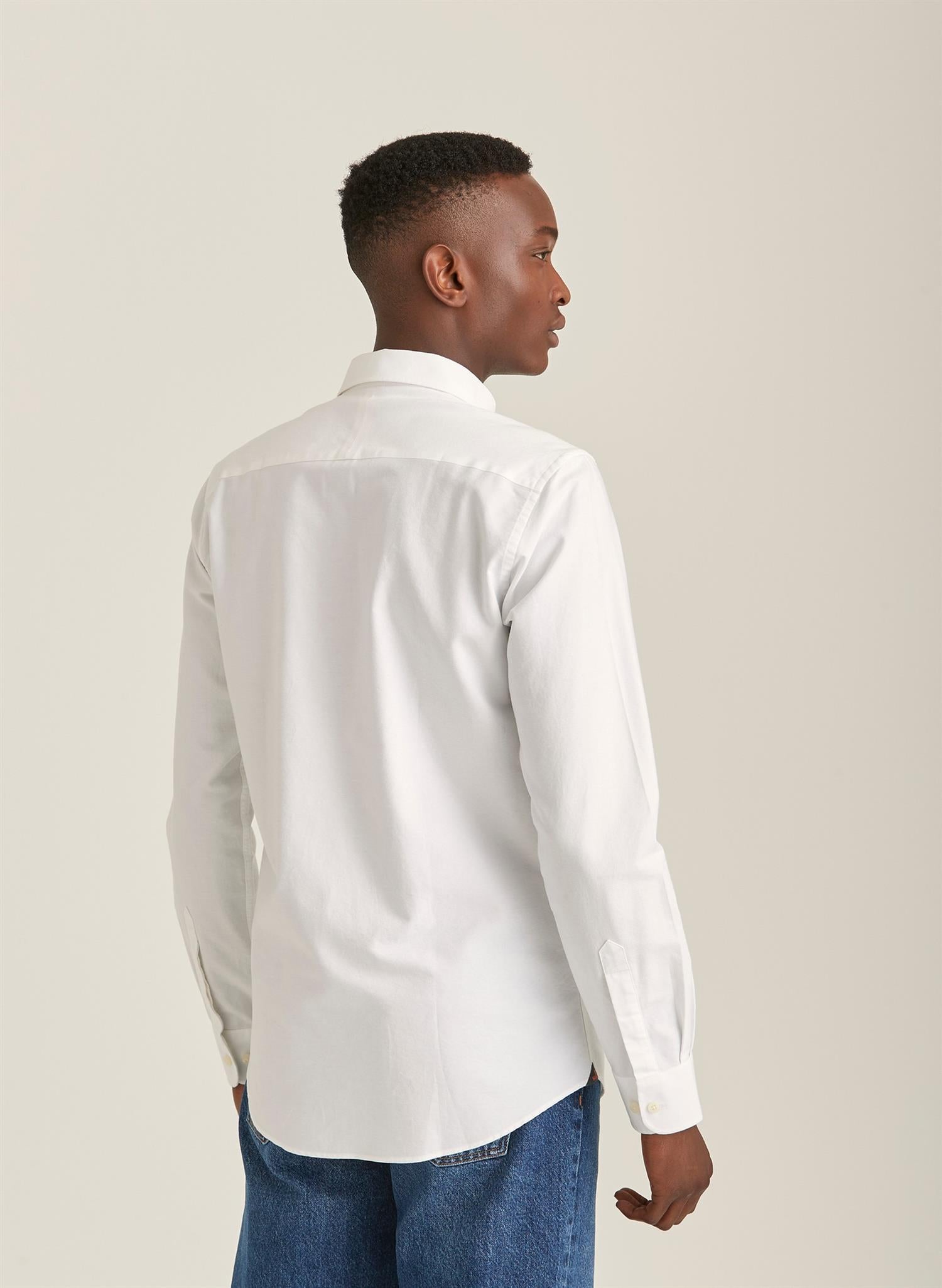 Morris Skjorte Oxford Button Down Hvit