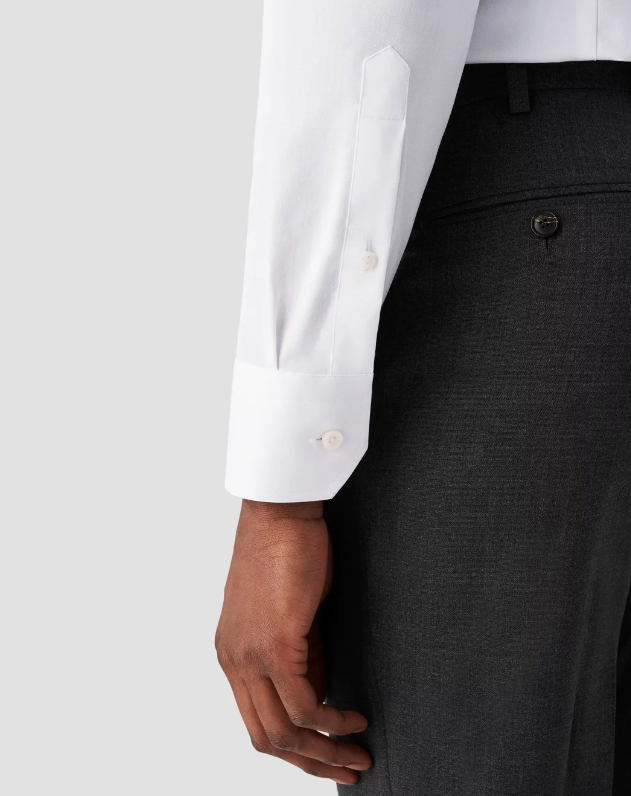 Eton Skjorte Slim Fit Bomull Hvit