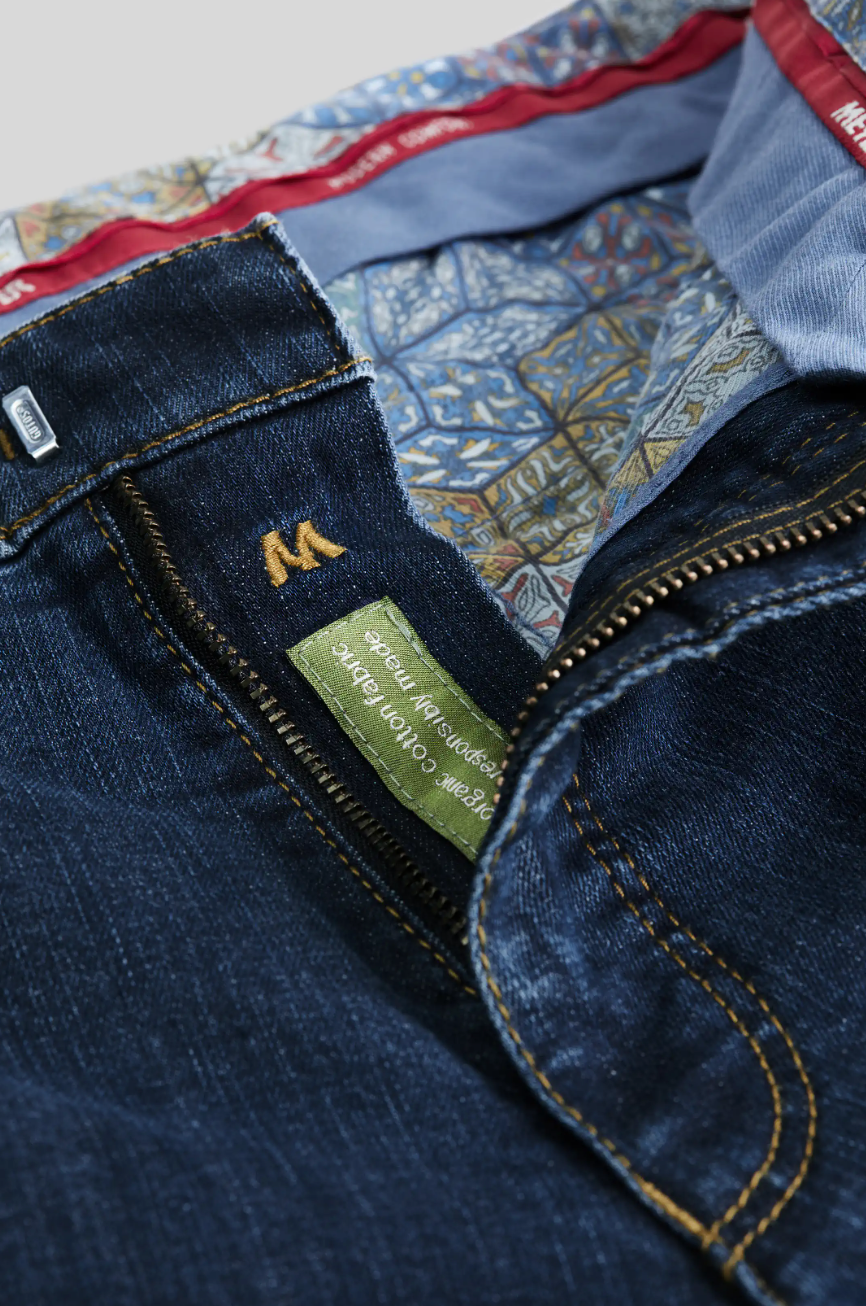 Meyer Chino Roma Denim Blå