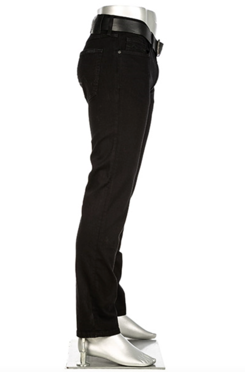Alberto Jeans Pipe Super Stretch Sort fra siden