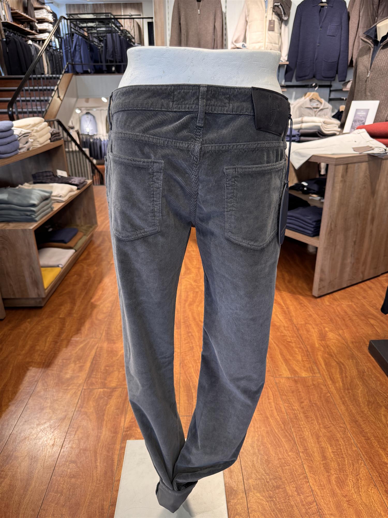 HandPicked Ravello Kordfløyel 5-Pocket Antrasitt