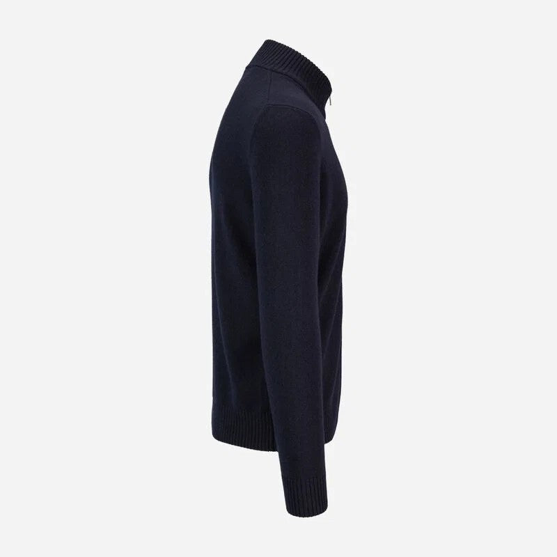 Gran Sasso Full-Zip Cardigan Merino/Kashmir Marine