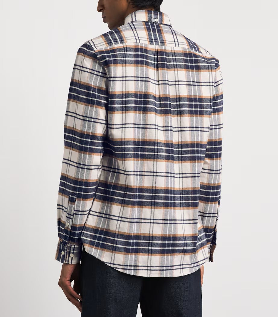 Barbour Portdown Flanellskjorte Ruter Hvit/blå
