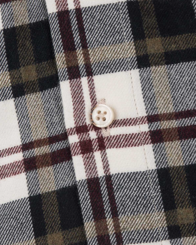 Oscar Of Sweden Flanellskjorte M/B.D Ruter Aubergine