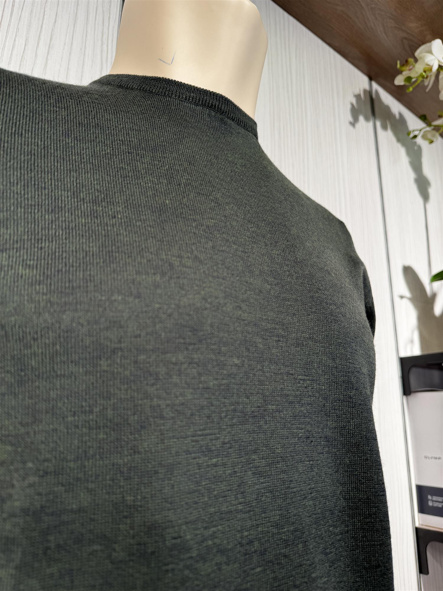 Gran Sasso Genser Pullover Merino Mørkegrønn