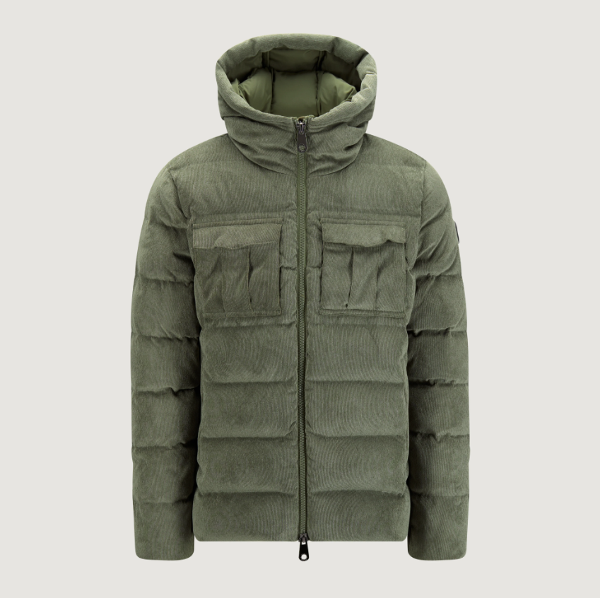 Monel Tignes Kordfløyel Dunjakke Grønn