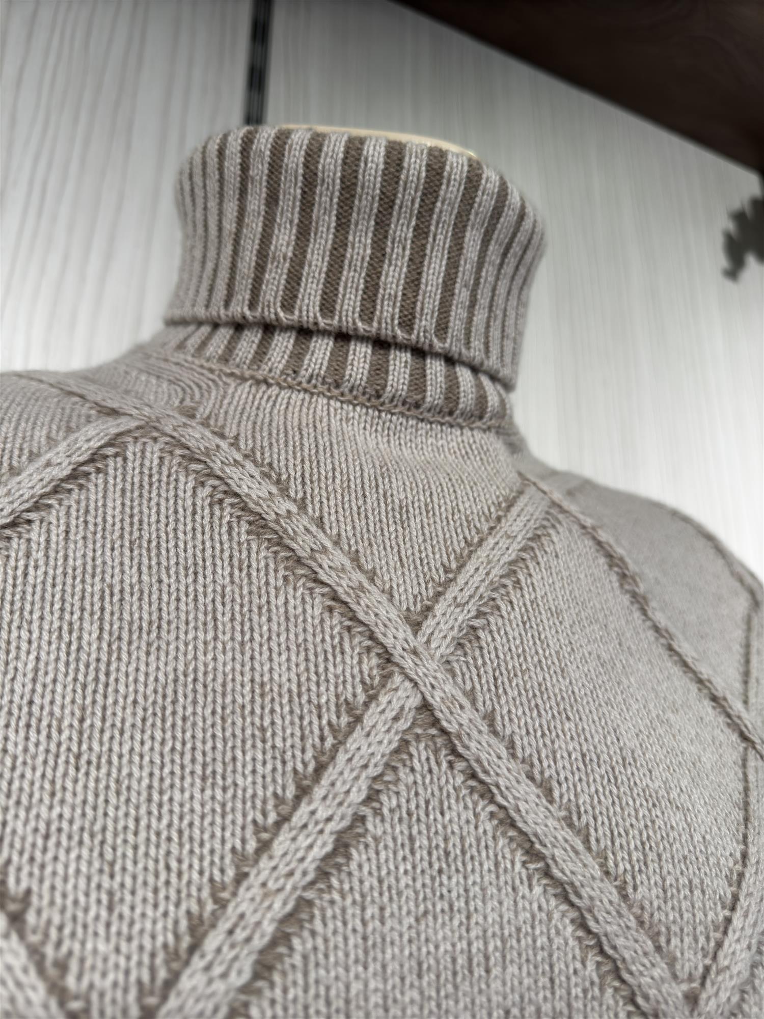 Gran Sasso Turtleneck Ull/Kashmir Lys Beige