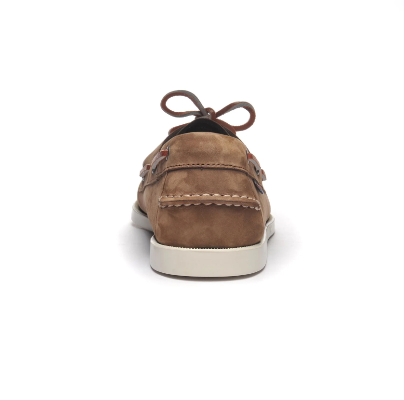 Sebago Docksides Portland Nubuck Mørkebrun hæl