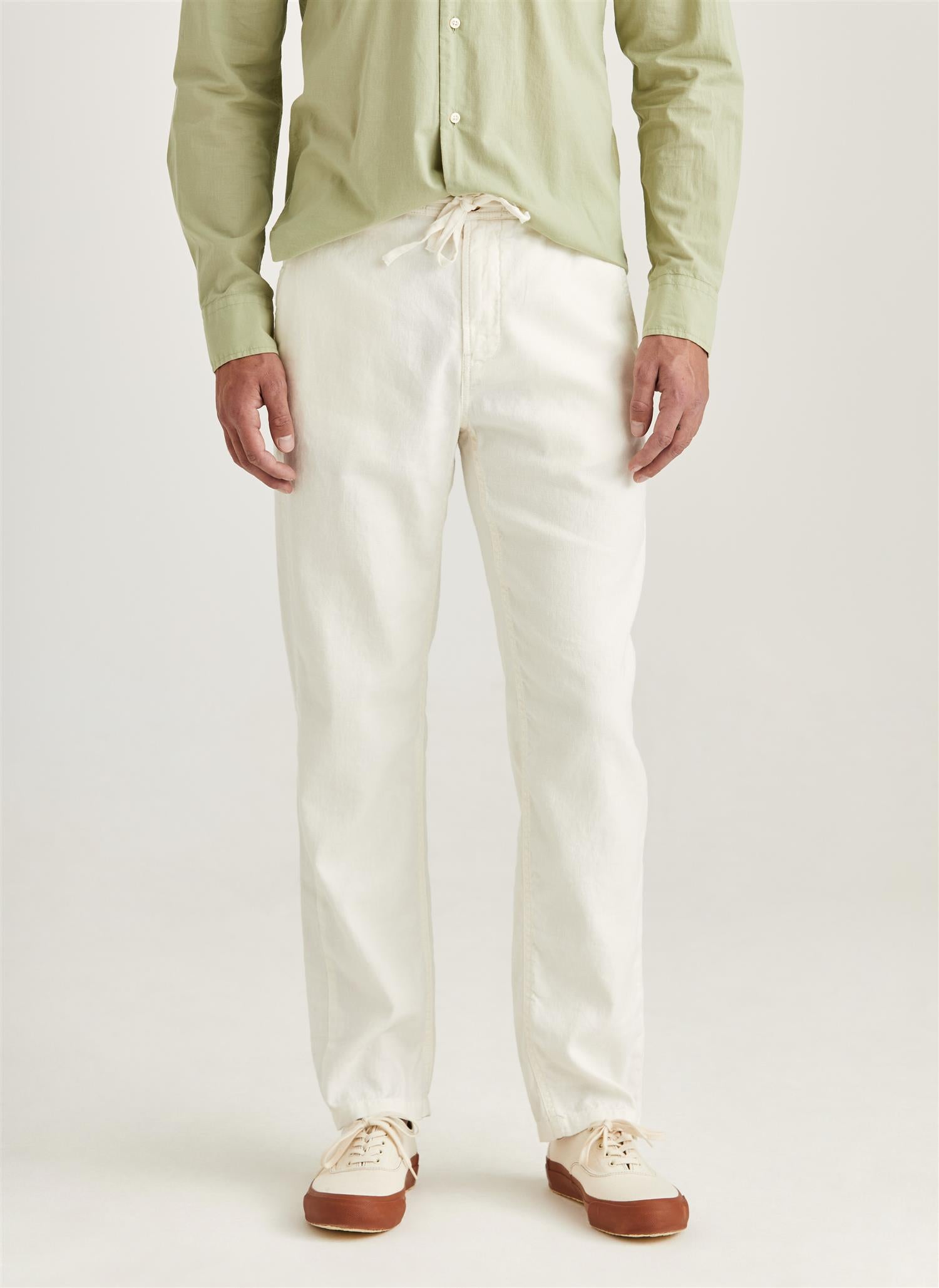 Morris Fenix Linen Bukse Off-White