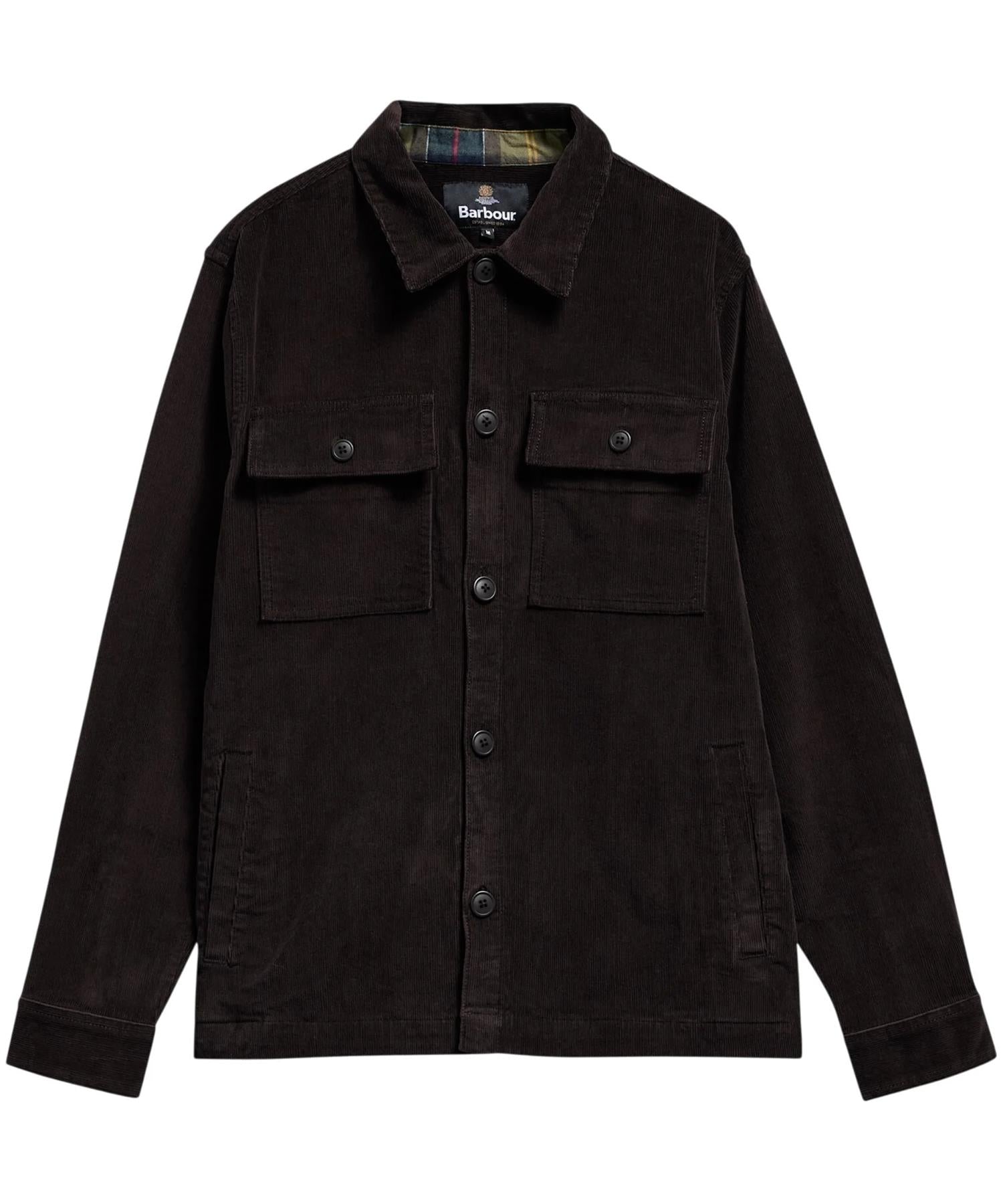 Barbour Tartan Cord Overshirt Grønn