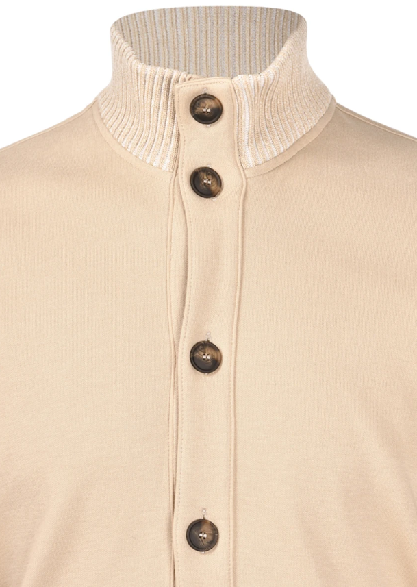 Gran Sasso Cardigan M/Knapper Bomull Sand