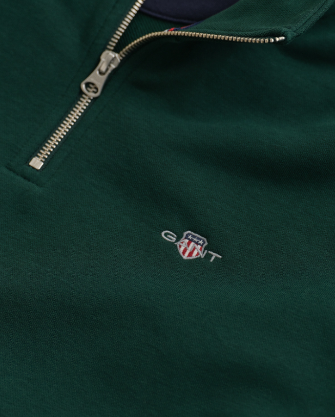 Gant Shield Bomull Half Zip Tartan Grønn