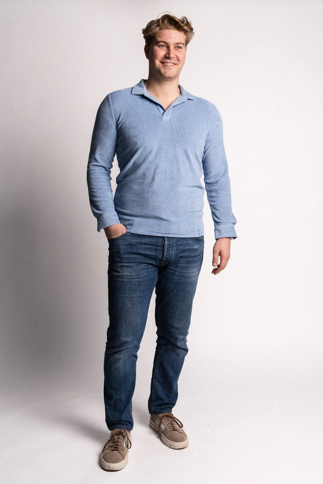 Monel Michael Frotè L/Erm Pique Blå