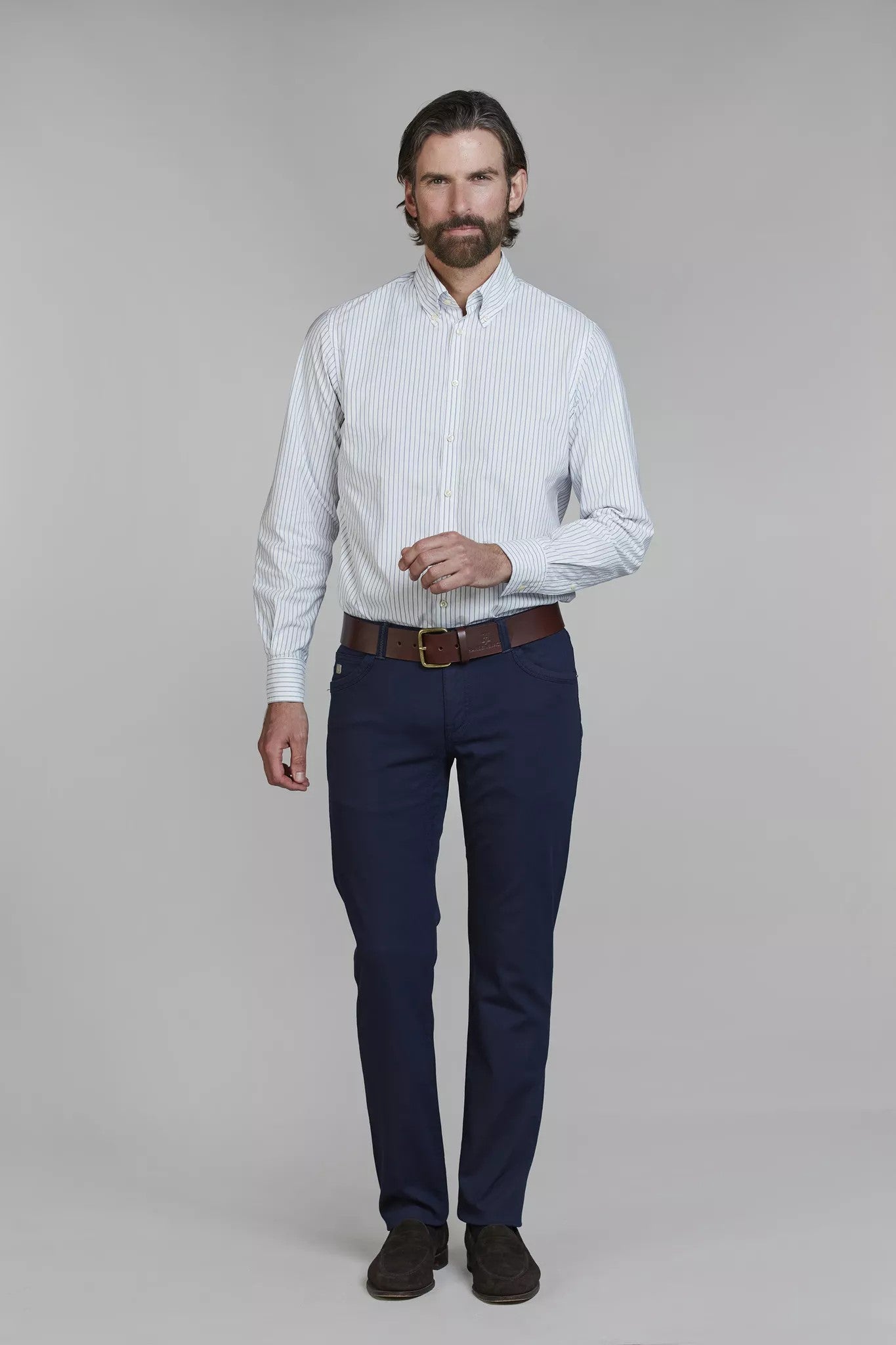 Hansen & Jacob 5-Pocket Bomull Marine