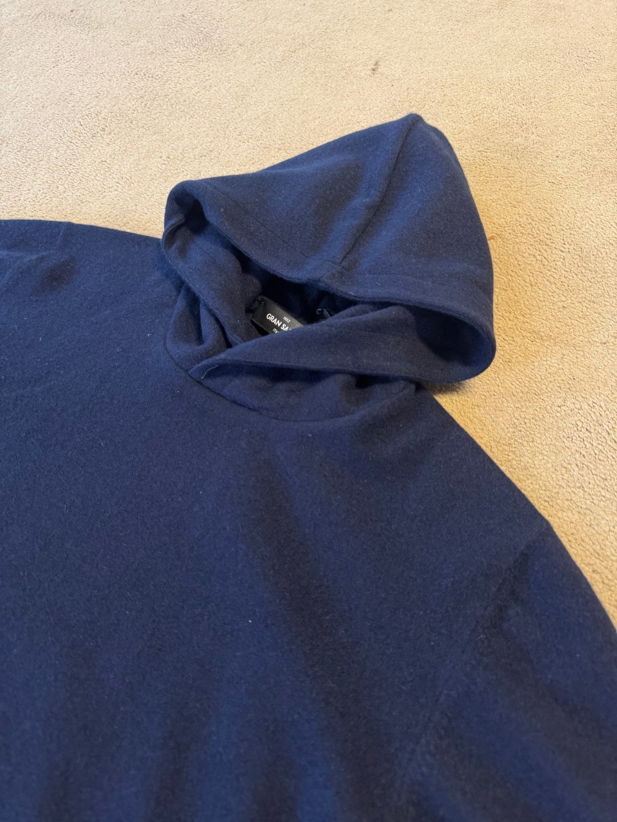 Gran Sasso Hette-genser Felted Cashmere Marine