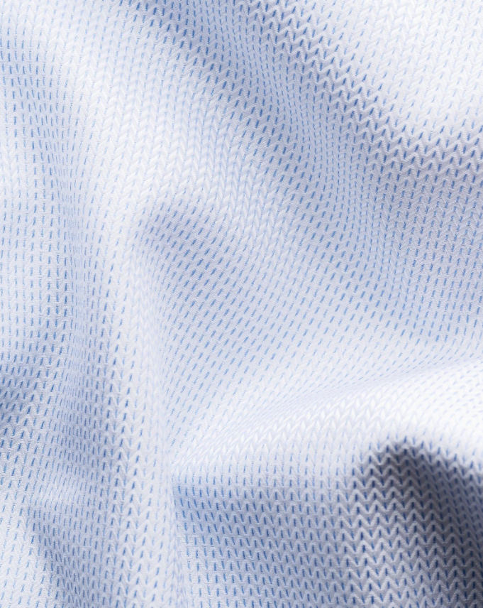 Eton Skjorte Contemporary Herringbone Lyseblå