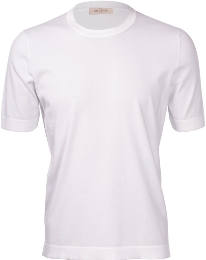 Gran Sasso T-skjorte M/Stretch Bomull Hvit produktbilde